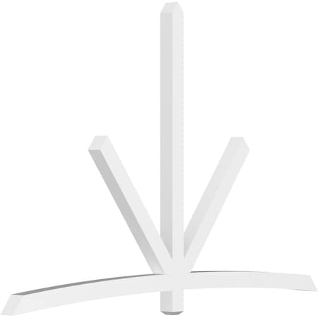 Ekena Millwork Alberta Architectural Grade PVC Gable Bracket, 108"W x 72"H x 4"D x 4"F, 16/12 Pitch GBP108X72X0404ALB00